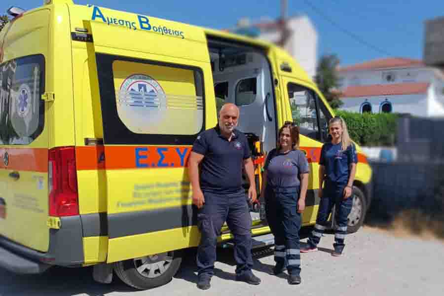 EKAB Μόνιμη βάση ασθενοφόρου 3.7. στην Επανομή τους θερινούς μήνες 2 EKAB