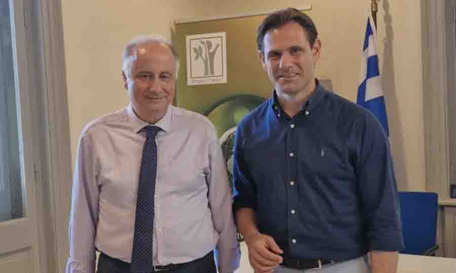 Strategic meetings Στρατηγικές συναντήσεις του Δημάρχου Θερμαϊκού Ιούλιος 2025 2 Πρόεδρος Πράσινου Ταμείου Γιάννης Ανδρουλάκης Τζέκος Θεόδωρος Δήμαρχος Θερμαϊκού