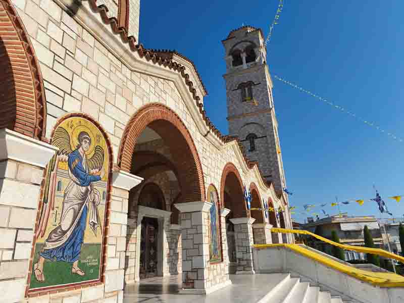 Panagia Faneromeni Nea Michaniona Η Νέα Μηχανιώνα ετοιμάζεται για το μεγάλο Πανηγύρι της Παναγίας 23.8, 3 Νέα Μηχανιώνα Ιερός Ναός Παναγίας Πανηγύρι