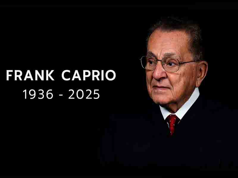 Frank Caprio Αφιέρωμα στον Φρανκ Κάπριο: έναν δικαστή που ενσάρκωσε την ανθρωπιά μέσα στη δικαιοσύνη. 1936–2025