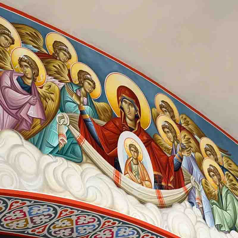 The iconographer Μπένγκα Χρυσόστομος: Ο αγιογράφος που φέρνει το φως της Ορθοδοξίας από το Κονγκό στη Θεσσαλονίκη 2026 3 Αγιογραφία του Χρυσόστομου Μπέγκα
