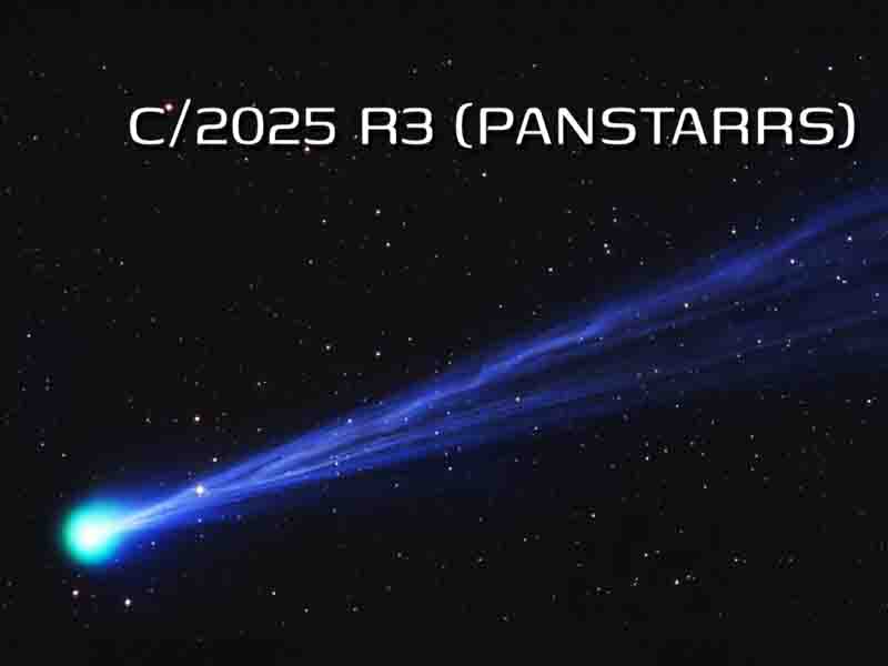 Comet Pan STARRS C/2025 R3 κομήτης στον ανοιξιάτικο ουρανό