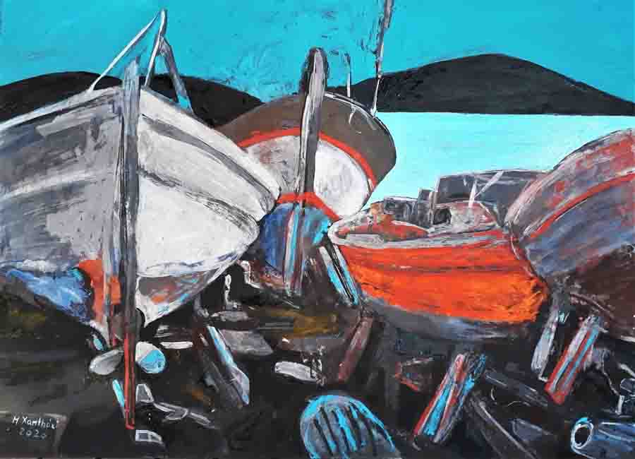 Art Exhibition Aineias Εικαστική Έκθεση Μαρίας Ξανθάκη στο Βαφοπούλειο 12 Μαΐου 6 Πίνακας ζωγραφικής Ξανθάκη Μαρία