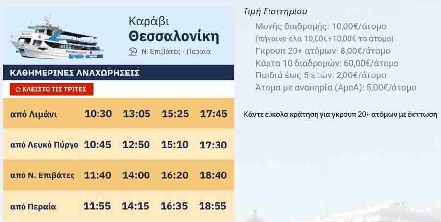 Thermaikos boat routes Δρομολόγια Καραβάκια Ξεκίνησαν τα δρομολόγια για Περαία και Νέους Επιβάτες 2026 2 Thermaikos boat routes