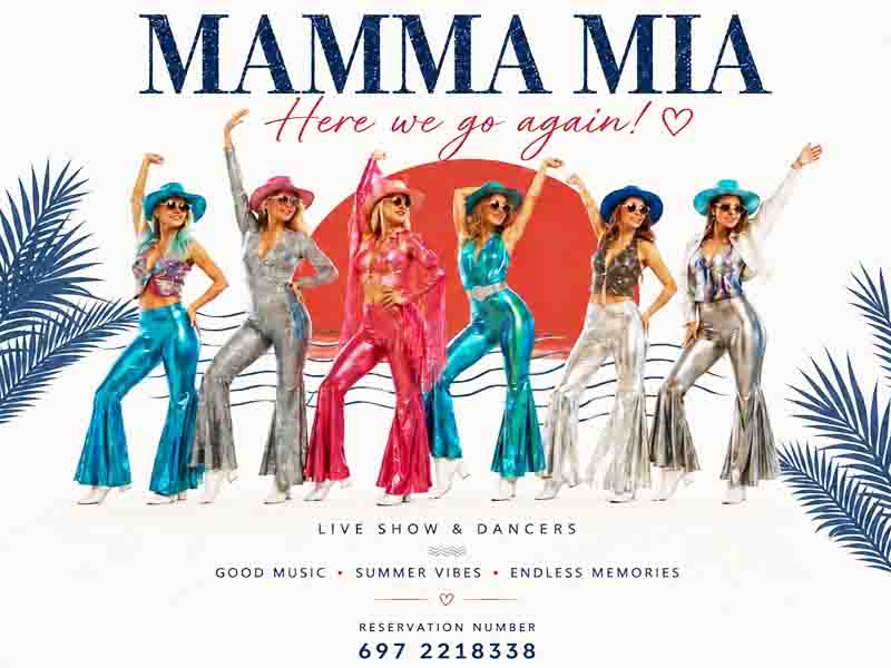 Mamma mia live Epanomi Show στο Melissa Seaside – Καλοκαιρινή Βραδιά στον Ποταμό Επανομής 31.5.