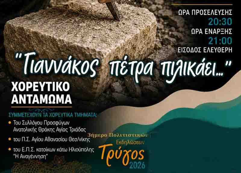 Dance gathering Agia Triada Thermaikos Χορευτικό Αντάμωμα Αγία Τριάδα «Γιαννάκος πέτρα πιλικάει…» 25.7. Σάββατο 2 Dance gathering Agia Triada Thermaikos