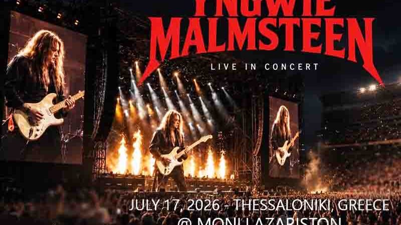 Yngwie Malmsteen Thessaloniki concert 2026 Ο βιρτουόζος της κιθάρας στη Θεσσαλονίκη ⚡