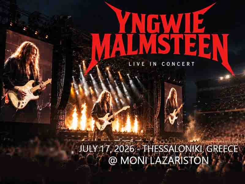 Yngwie Malmsteen Thessaloniki concert 2026 Ο βιρτουόζος της κιθάρας στη Θεσσαλονίκη ⚡