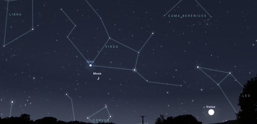 Spica and Moon: Το Φεγγάρι και το άστρο Στάχυς θα εμφανιστούν την επόμενη εβδομάδα! 🌙✨21. Ιουλίου 2 Spica and Moon