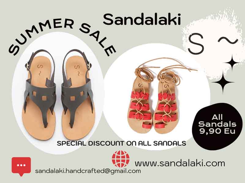 Leather Sandals Sandalaki – Χειροποίητα δερμάτινα σανδάλια Καλοκαιρινό Ξεπούλημα! 2026
