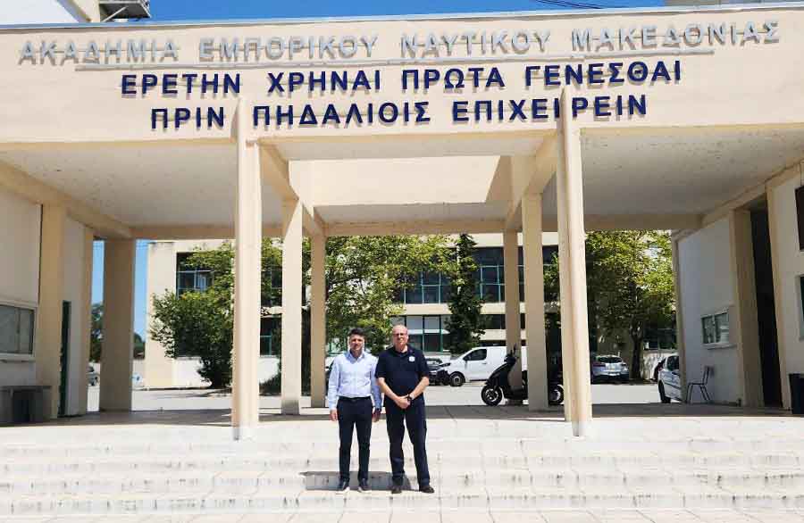 Macedonia Maritime Academy Μια επίσκεψη που αναδεικνύει τον ρόλο της Ακαδημίας Εμπορικού Ναυτικού στη Νέα Μηχανιώνα 24 Ιουλίου 3 Στέλιος Σαραφίδης Ακαδημία Εμπορικού Ναυτικού Μακεδονίας