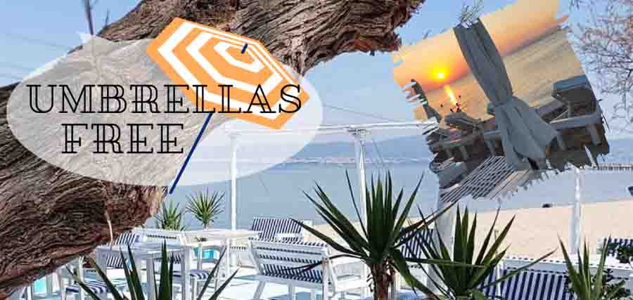 Almiriki Beach Bar Free Umbrellas – Δωρεάν ομπρέλες και ξαπλώστρες από 24 Αυγούστου 2 Almiriki Beach Bar Free Umbrellas