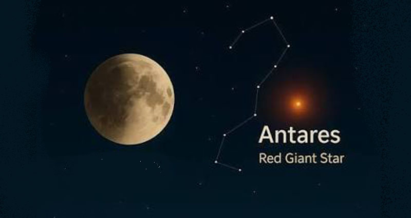Moon Meets Antares ⭐ 21 Αυγούστου η Σελήνη συναντά τον Αντάρη 2 Moon Meets Antares