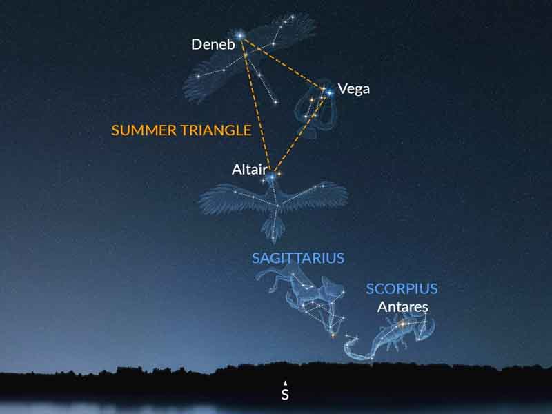 Constellations of August 4 Αστερισμοί του Αυγούστου για παρατήρηση 🔭 νυχτερινού ουρανού
