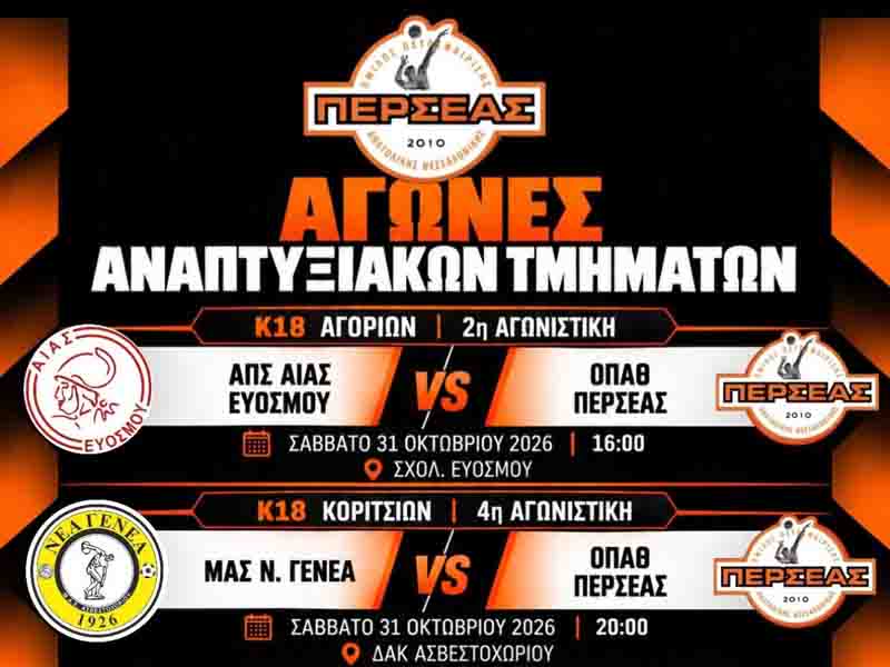 Volleyball Games Peraia Αγωνιστική δράση για τα αναπτυξιακά τμήματα του Περσέα το τριήμερο 31 Οκτωβρίου – 2 Νοεμβρίου